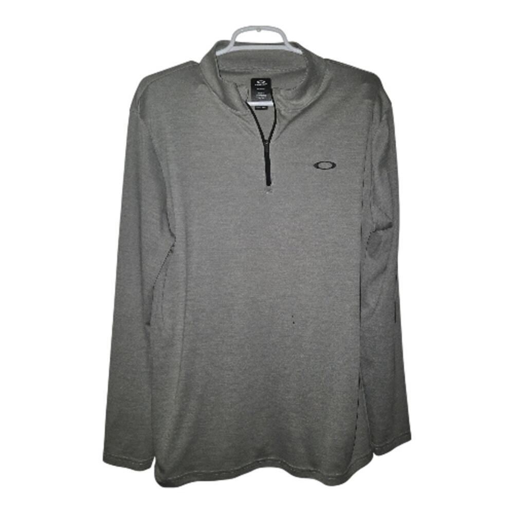 Oakley Hydrolix Gray 1/4 Zip Pullover Men’s L Flawed